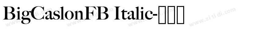BigCaslonFB Italic字体转换 BigCaslonFB Italic字体转换